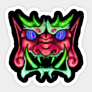 The Psychedelic Pink Oni Sticker